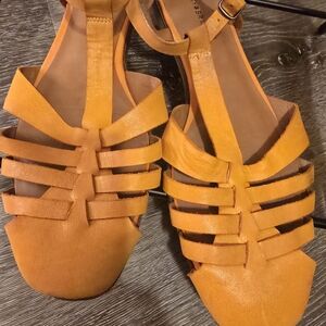 Orange Strappy Sandals Lucky Brand